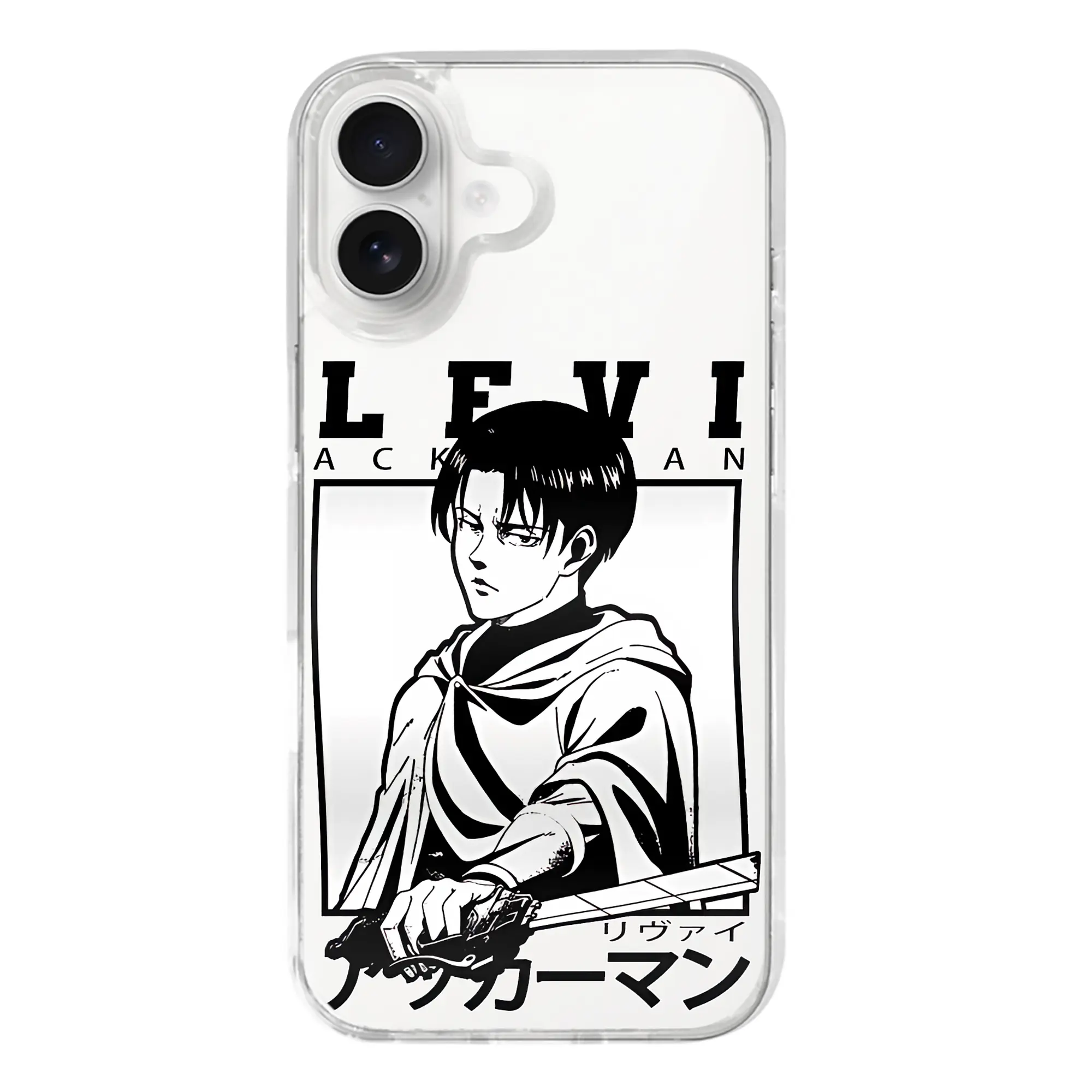 進撃の巨人 グッズ リヴァイ・アッカーマン - iPhone 17シリーズ 透明スマホケース – 薄型・耐衝撃・精密フィット保護カバー